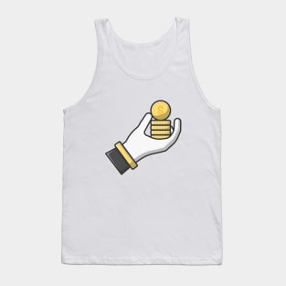 Dollar Coin on Hand Tank Top